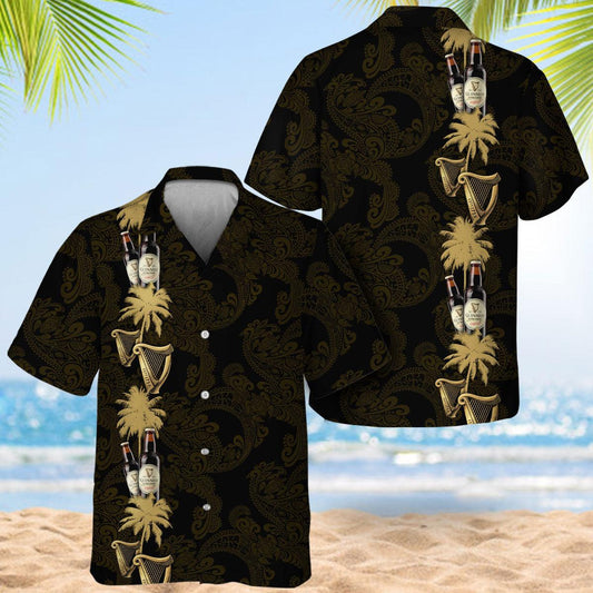 Guinness Stripe Hawaiian Shirt