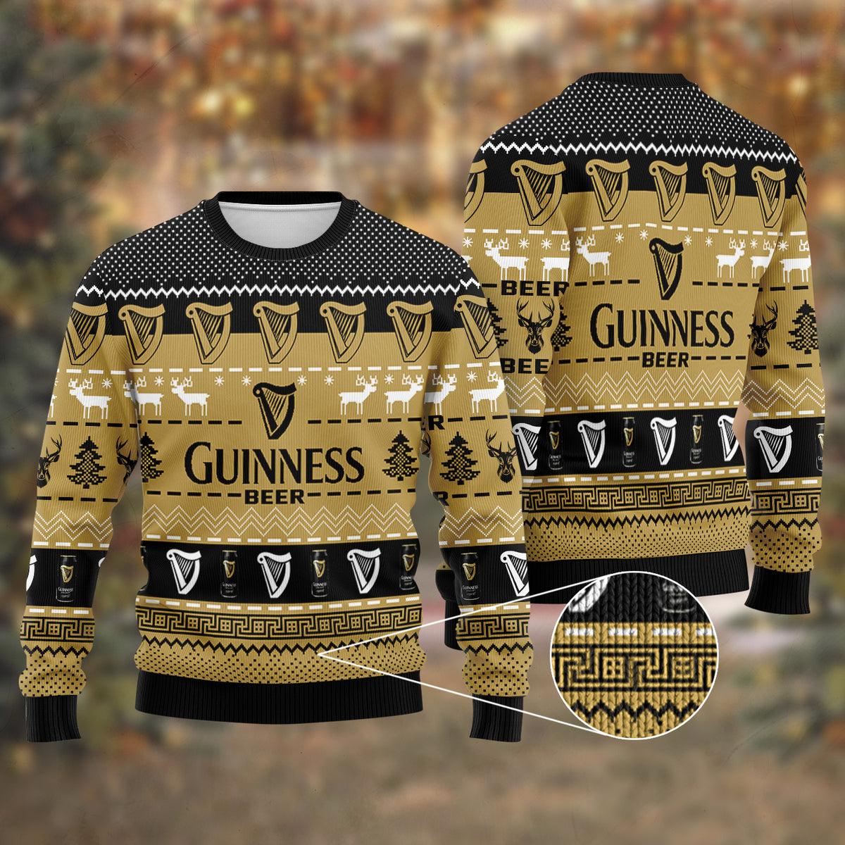 Guinness Beer Drinking Christmas Ugly Sweater