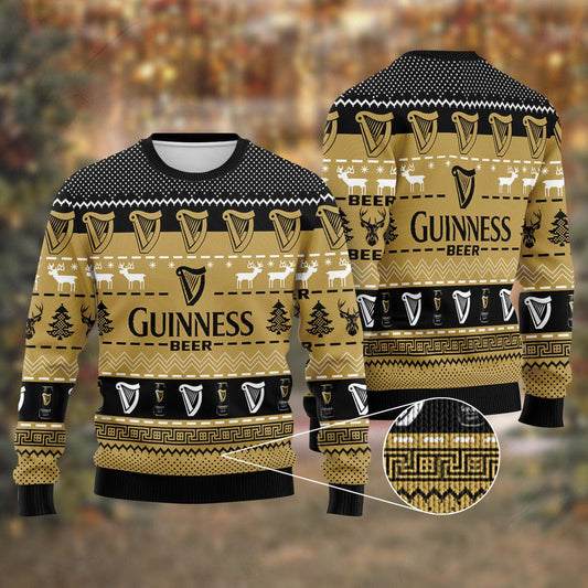 Guinness Beer Drinking Christmas Ugly Sweater
