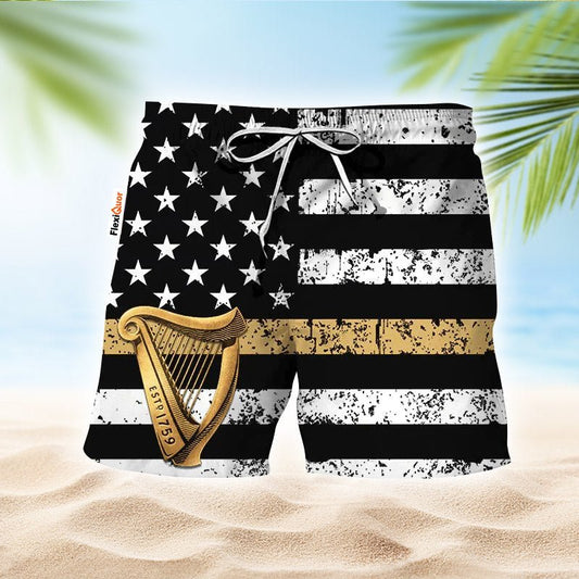 Guinness USA Flag Swim Trunks - Flexiquor.com