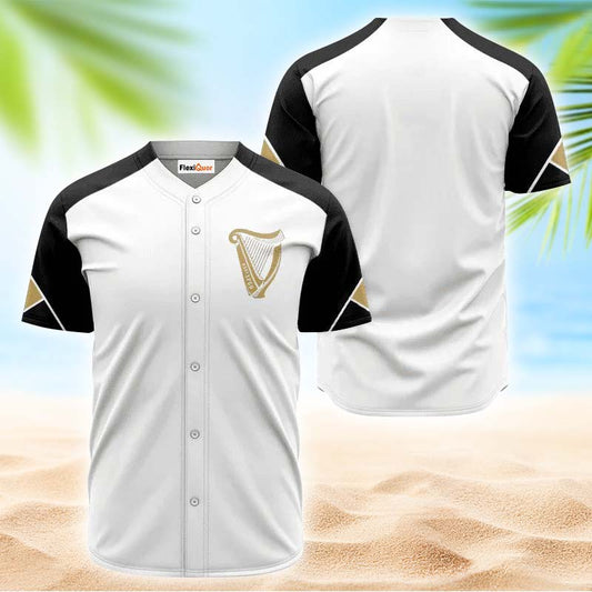 Guinness White And Black Jersey Shirt - Flexiquor.com