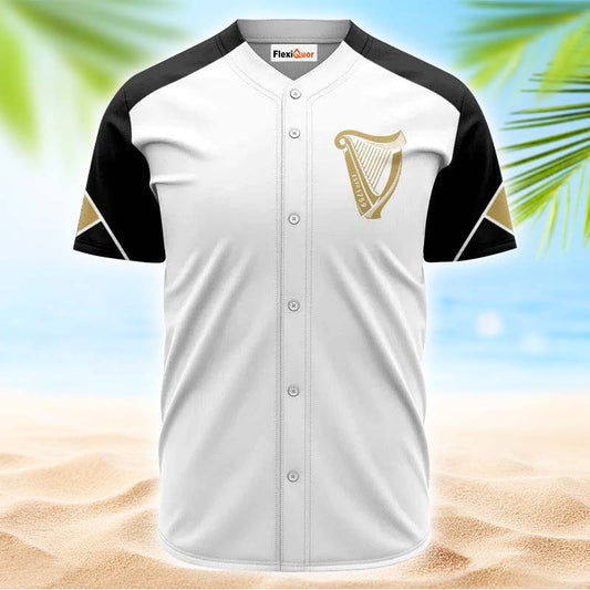 Guinness White And Black Jersey Shirt - Flexiquor.com