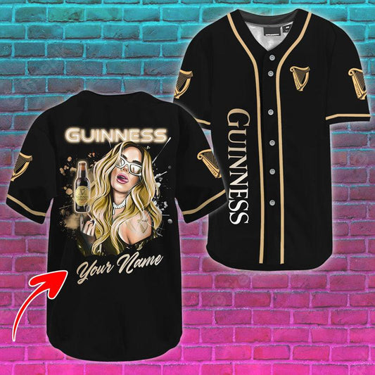 Personalized The Girl Like Guinness Baseball Jersey