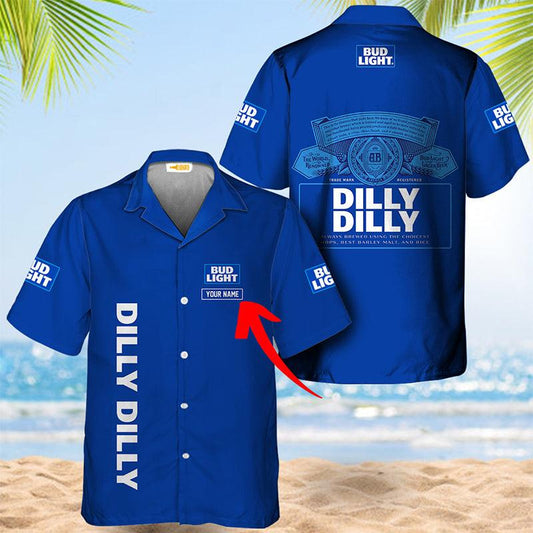Personalized Bud Light Dilly Dilly Hawaiian Shirt