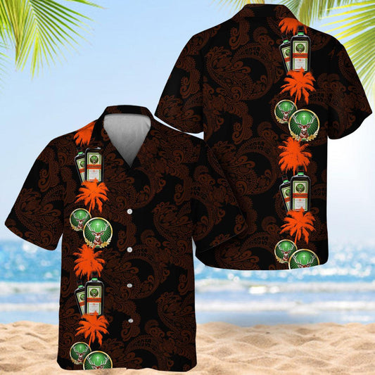 Jagermeister Stripe Hawaiian Shirt