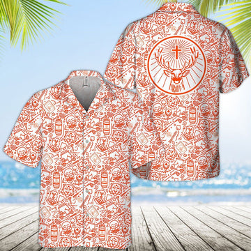 Jagermeister Summer Doodle Art Hawaiian Shirt - Flexiquor.com