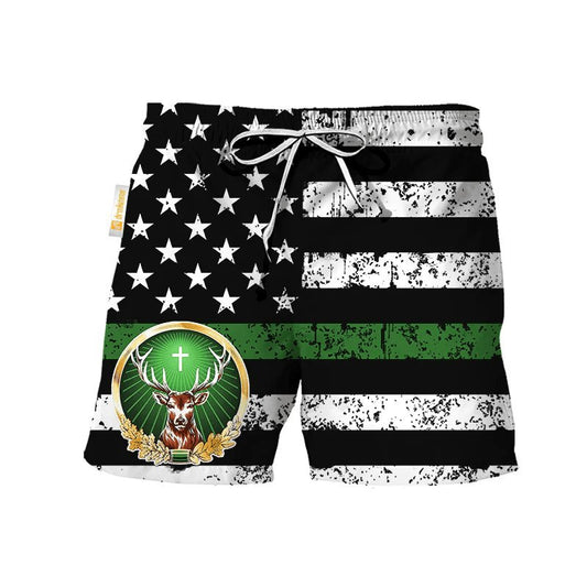 Jagermeister USA Flag Swim Trunks - Flexiquor.com