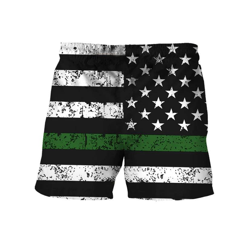 Jagermeister USA Flag Swim Trunks - Flexiquor.com