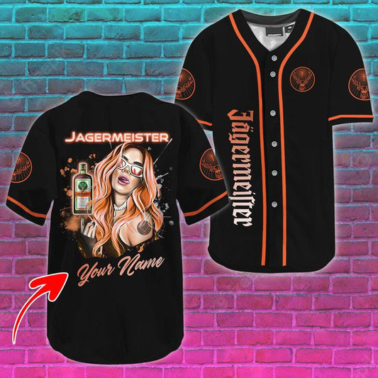 Personalized The Girl Like Jagermeister Baseball Jersey