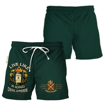 Jameson Green Black Basic Swim Trunks - Flexiquor.com