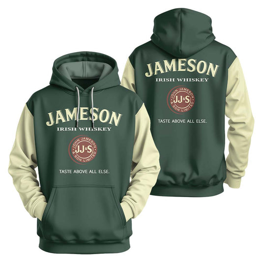 Jameson Irish Whiskey Taste About All Else Pine Green Hoodie - Flexiquor.com