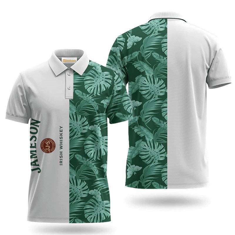 Jameson Swiss Cheese Leaf Polo Shirt - Flexiquor.com