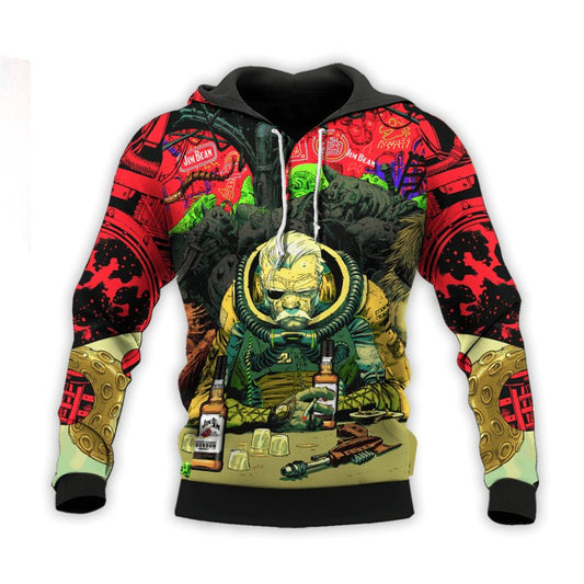 The Old Man Of Fear Agent Drink Jim Beam Hoodie & Zip Hoodie - Flexiquor.com