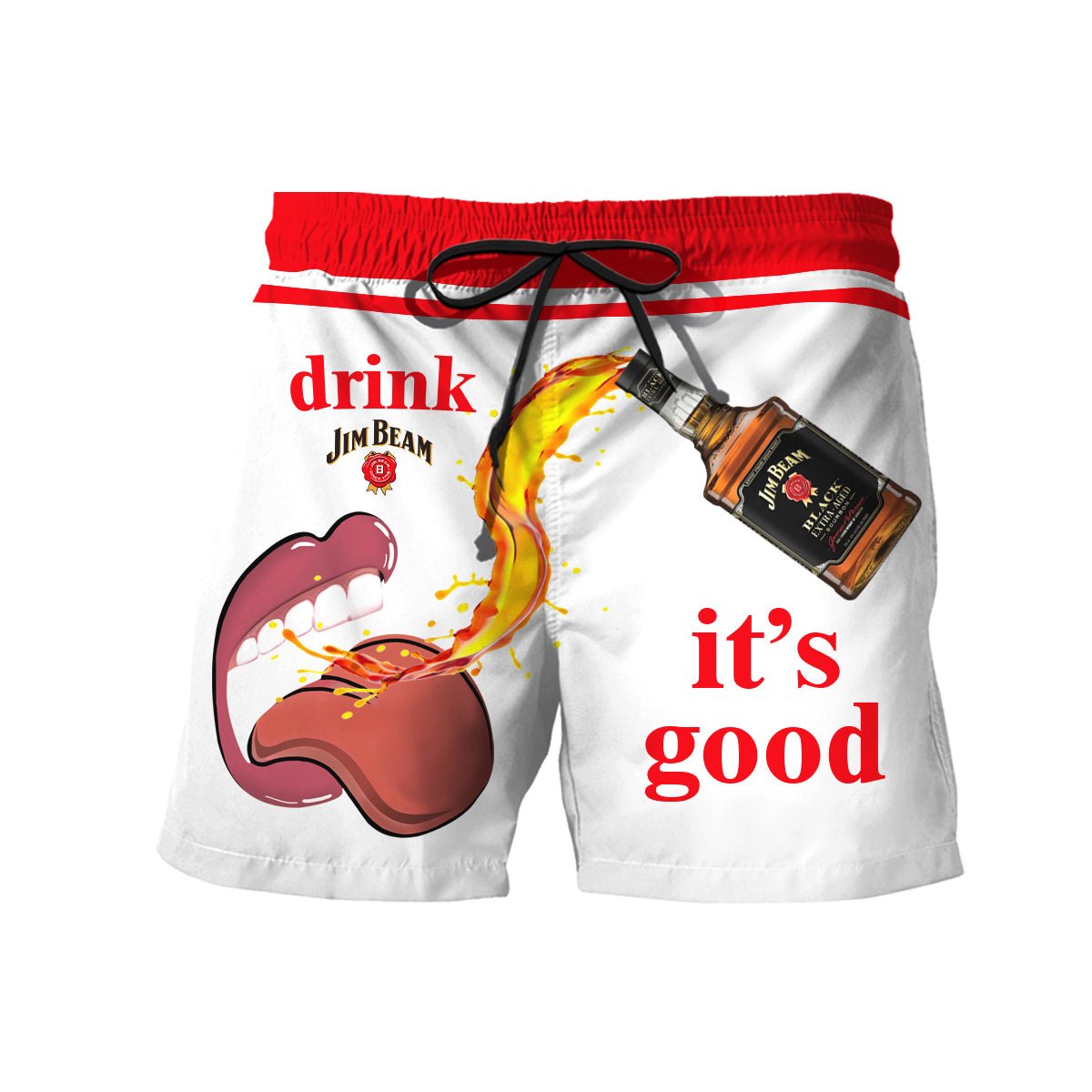 Let's Drink Jim Beam Swim Trunks - Flexiquor.com