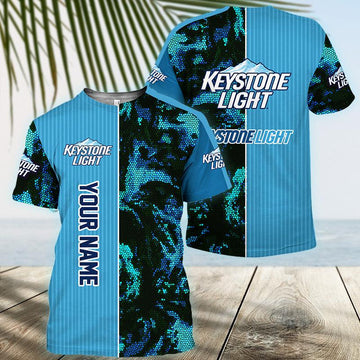 Personalized Keystone Light Galaxy Mosiac T-Shirt