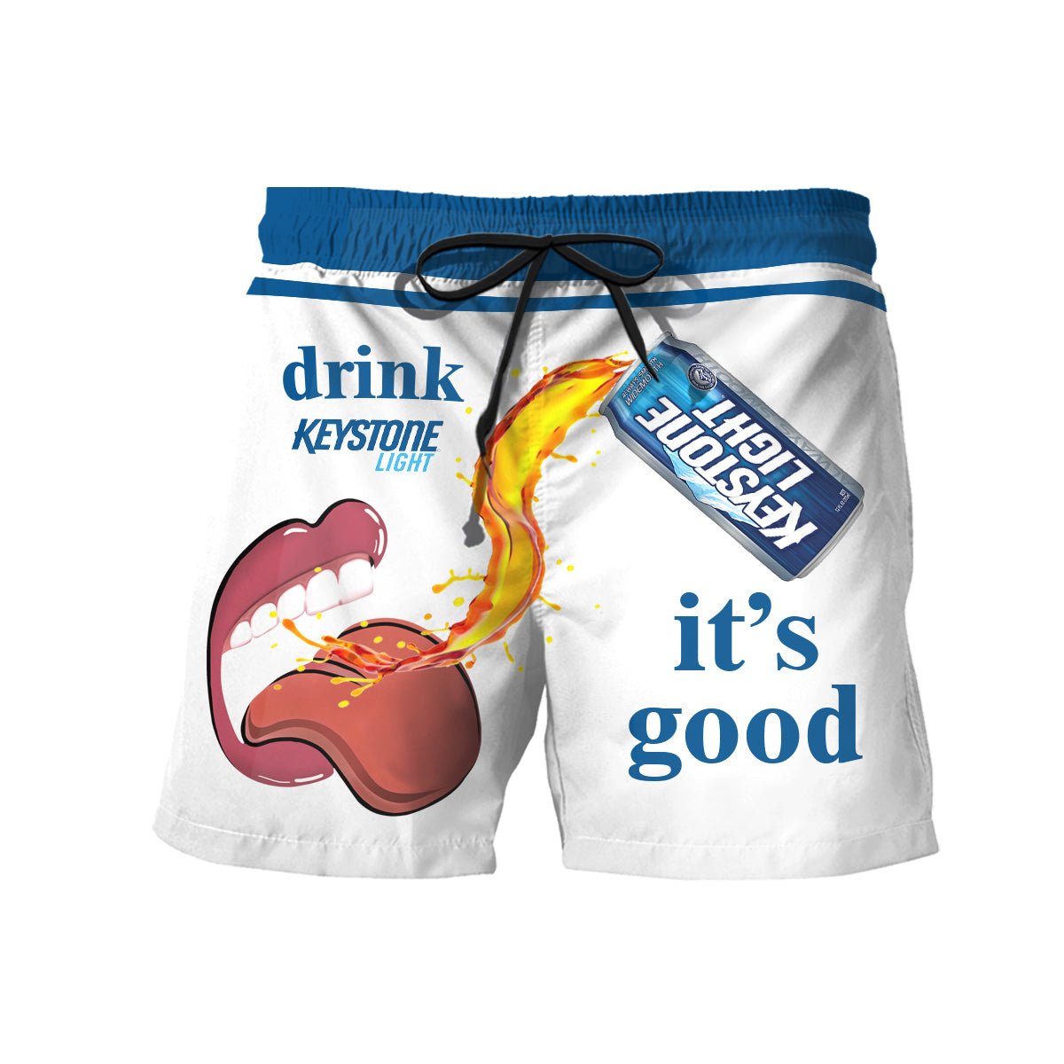 Let's Drink Keystone Light Swim Trunks - Flexiquor.com