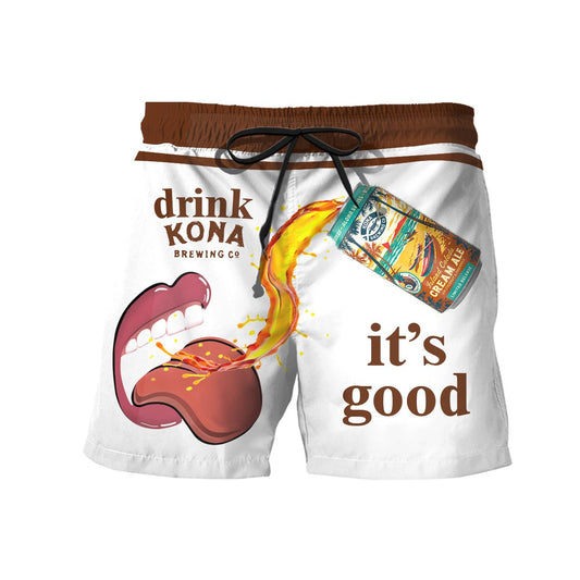 Let's Drink Kona Brewing Swim Trunks - Flexiquor.com