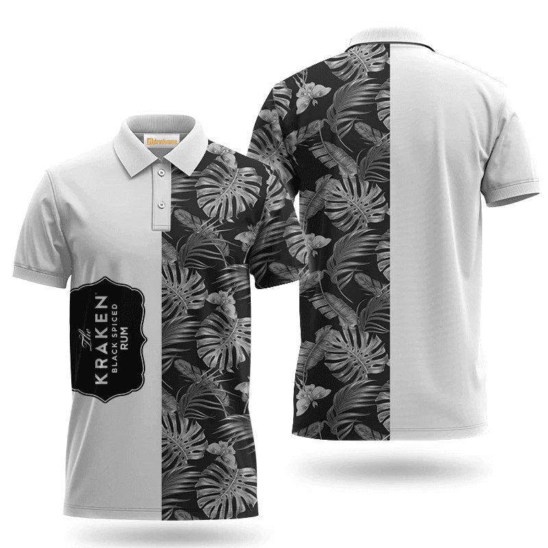 Kraken Rum Swiss Cheese Leaf Polo Shirt - Flexiquor.com