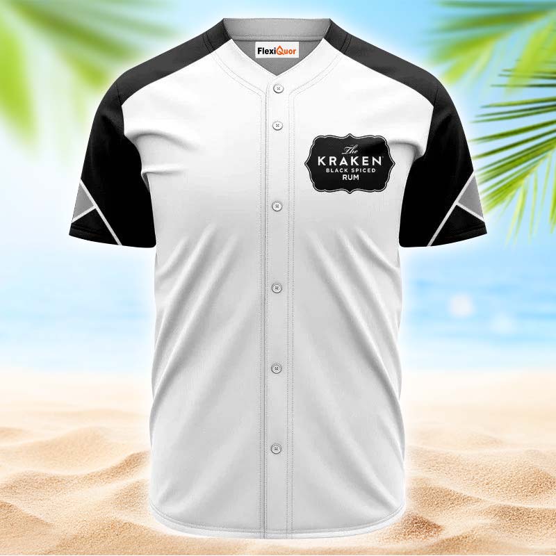 Kraken Rum White And Black Jersey Shirt - Flexiquor.com
