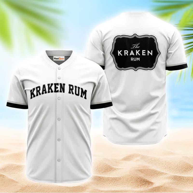 Kraken Rum White Jersey Shirt - Flexiquor.com