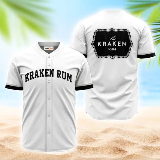 Kraken Rum White Jersey Shirt - Flexiquor.com