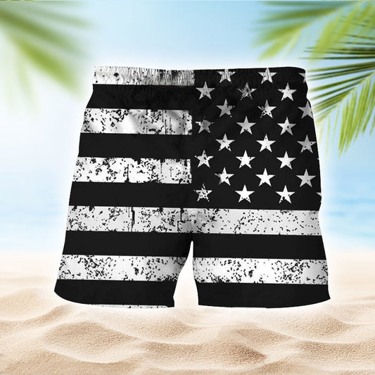 Kraken USA Flag Swim Trunks - Flexiquor.com