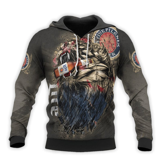 The Roaring Lion Miller Lite Hoodie & Zip Hoodie - Flexiquor.com