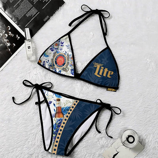 Miller Lite Triangle Beach Bikini