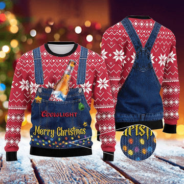 Merry Christmas Coors Light Ugly Sweater - Flexiquor.com