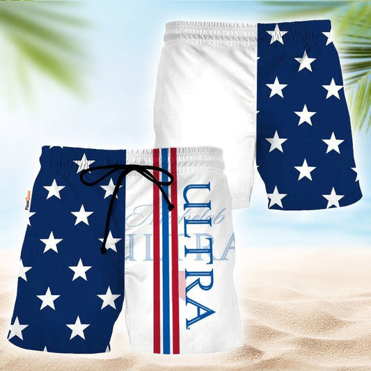 Michelob Ultra American Flag Swim Trunks - Flexiquor.com