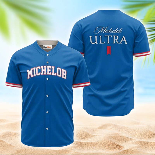 Michelob Ultra Blue Basic Jersey Shirt - Flexiquor.com
