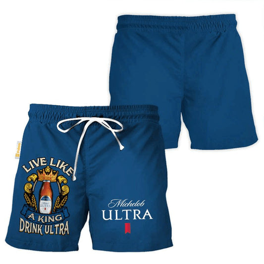 Michelob Ultra Blue Basic Swim Trunks - Flexiquor.com