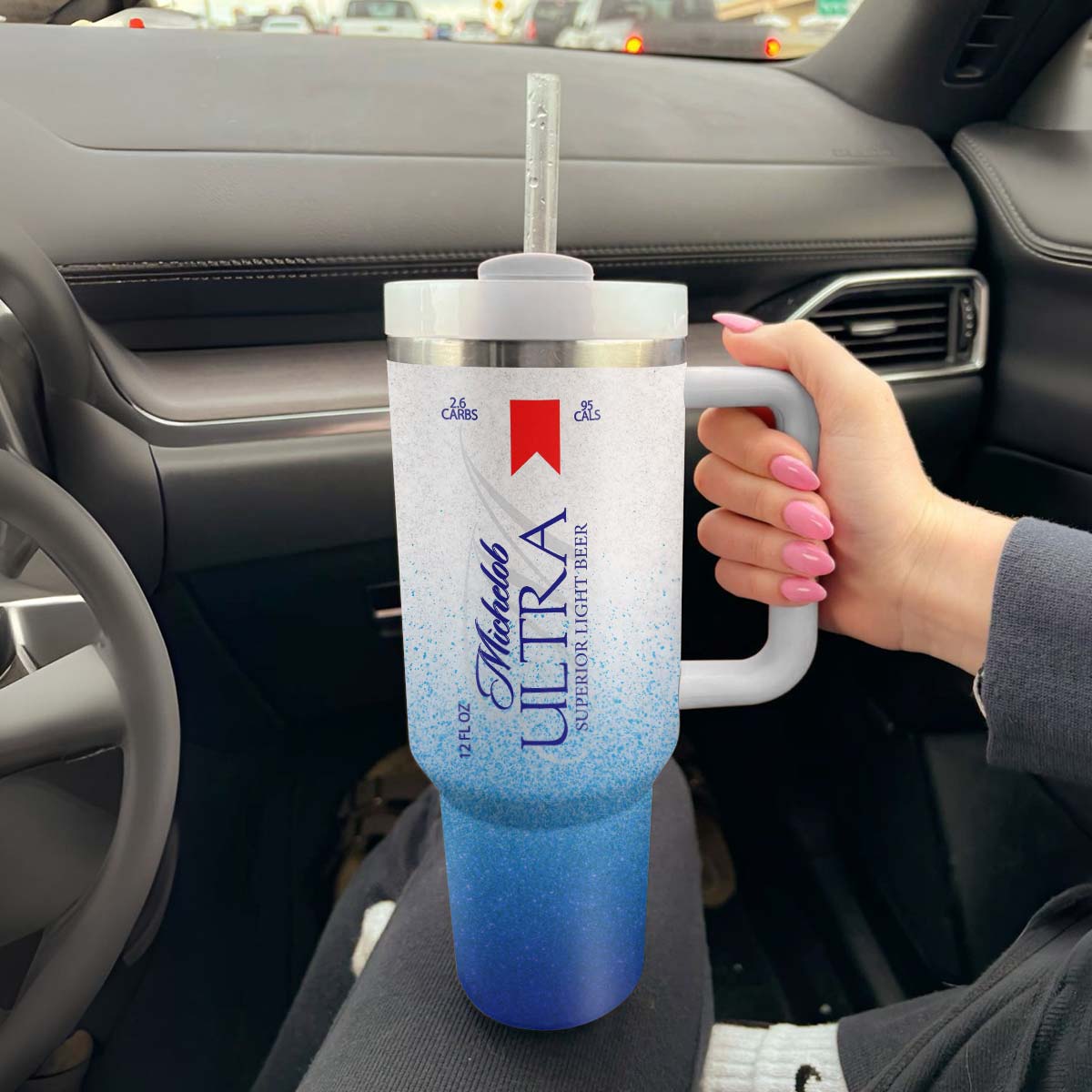 Michelob Ultra Cat In The Hat Tumbler With Handle - Flexiquor.com