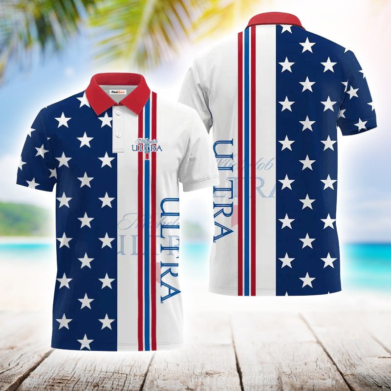 Michelob Ultra Fourth Of July Polo Shirt - Flexiquor.com