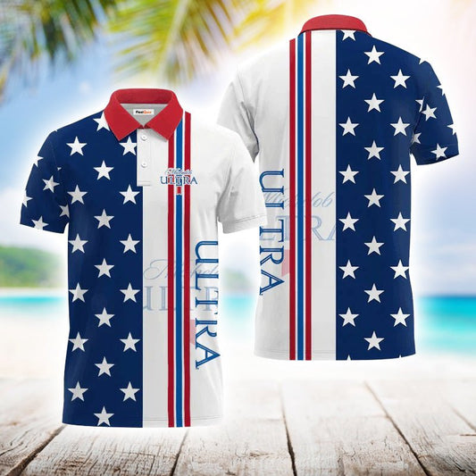 Michelob Ultra Fourth Of July Polo Shirt - Flexiquor.com
