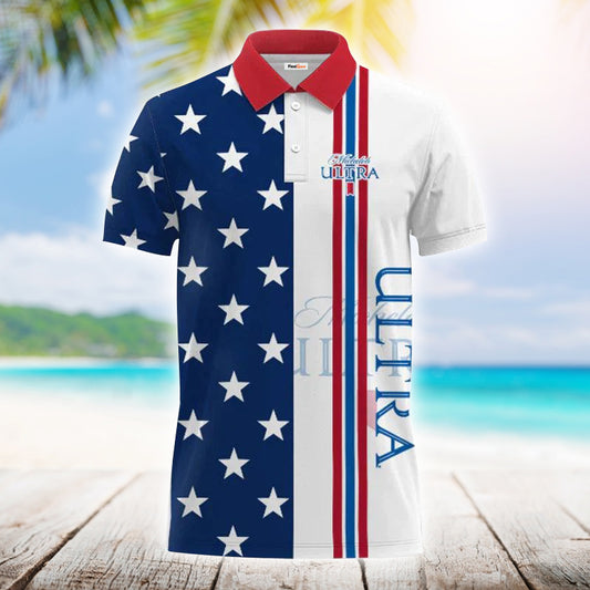 Michelob Ultra Fourth Of July Polo Shirt - Flexiquor.com
