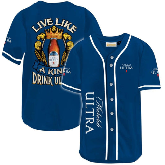 Michelob Ultra Live Like A King Baseball Jersey - Flexiquor.com