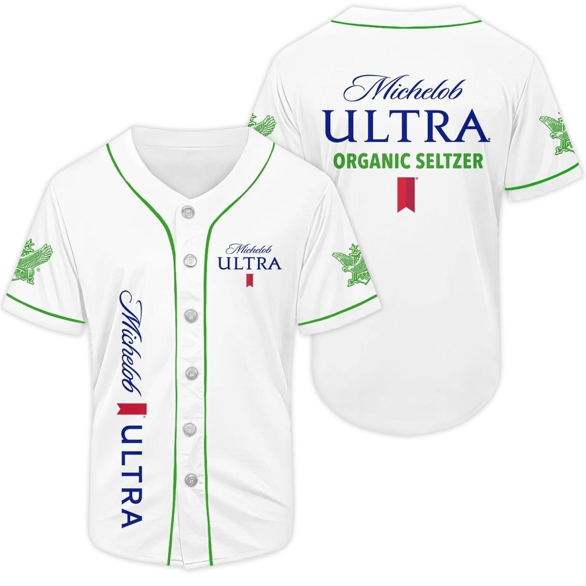 Michelob Ultra White Baseball Jersey - Flexiquor.com