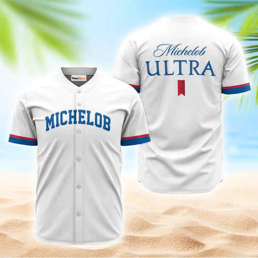 Michelob Ultra White Jersey Shirt - Flexiquor.com
