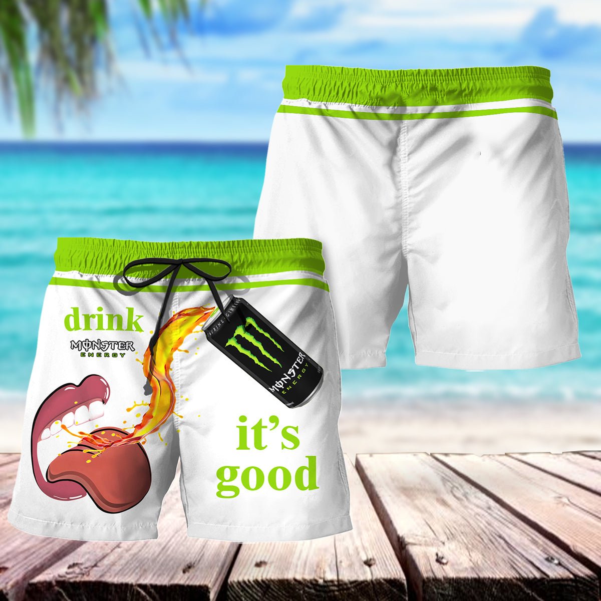 Let's Drink Monster Swim Trunks - Flexiquor.com