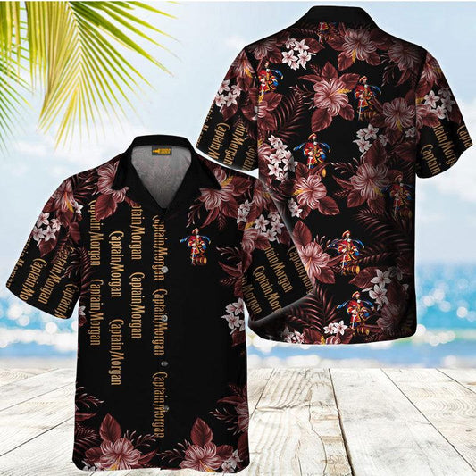 Captain Morgan Flower Hawaiian Shirt