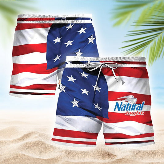 Natural Light Fourth Of July Swim Trunks - Flexiquor.com