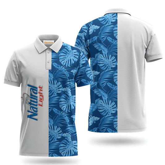 Natural Light Swiss Cheese Leaf Polo Shirt - Flexiquor.com