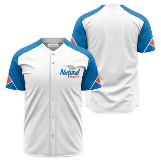 Natural Light White And Blue Jersey Shirt - Flexiquor.com