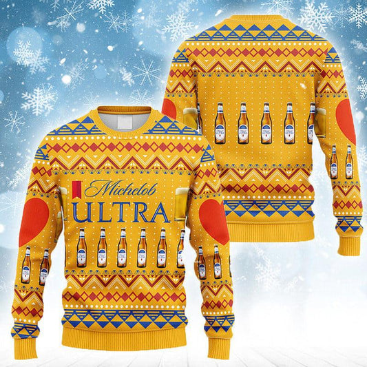Novelty Michelob ULTRA Christmas Ugly Sweater