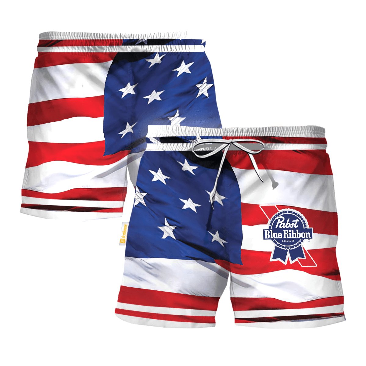 Pabst Blue Ribbon Fourth Of July Swim Trunks - Flexiquor.com