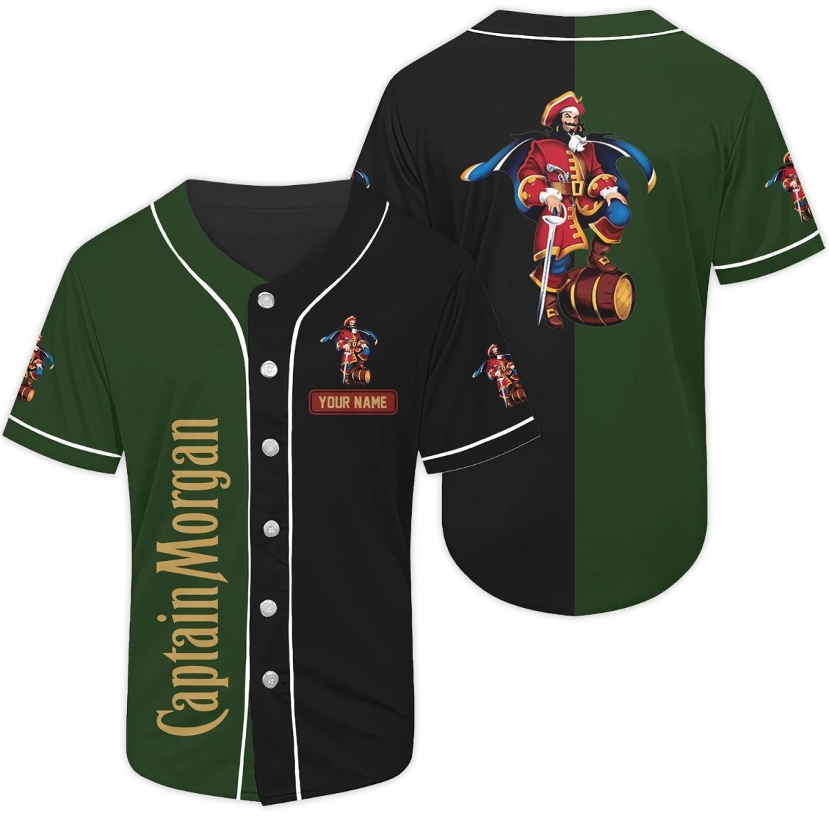 Personalized Captain Morgan Baseball Jersey - Flexiquor.com