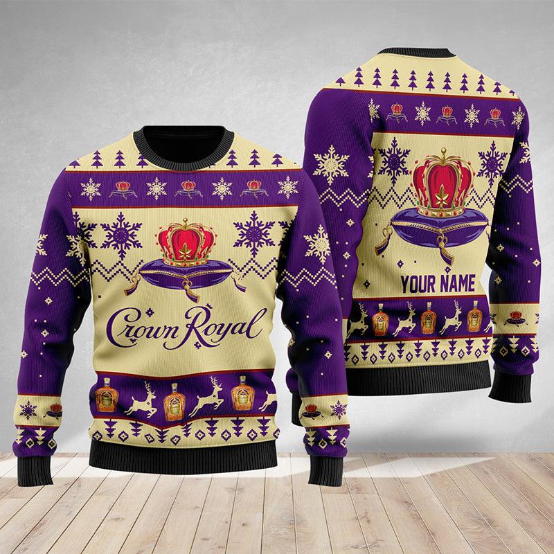 Personalized Crown Royal Christmas Ugly Sweater