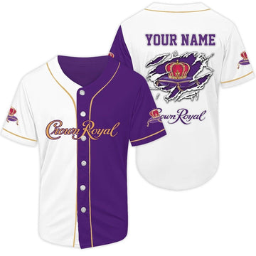 Personalized Crown Royal Whiskey Baseball Jersey - Flexiquor.com