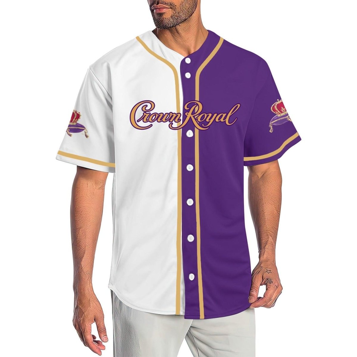 Personalized Crown Royal Whiskey Baseball Jersey - Flexiquor.com